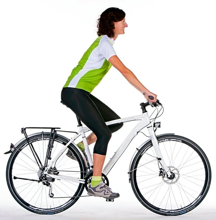 Einstellungstest die richtige Sitzposition auf dem Fahrrad MYBIKE