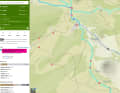 Auch bei komoot gibt es Hinweise, wenn auf der Strecke mögliche Zugangsbeschränkungen bestehen - im Screenshot pink markiert. Weitere Informationen dazu, muss man sich anderswo suchen.  