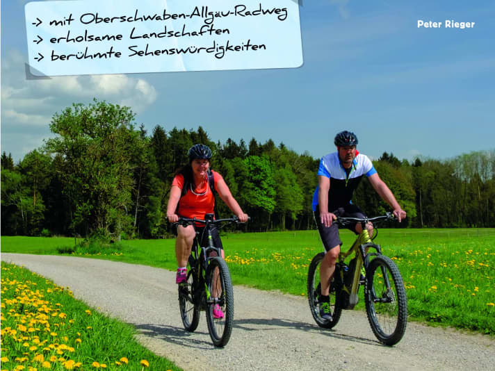 Cover-Ausschnitt des Fahrradbuchs “E-Bike-Touren Oberschwaben und Allgäu”