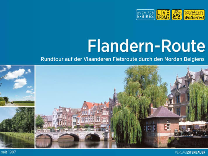 Ausschnitt des Fahrradbuch-Covers von “Flandern-Route”