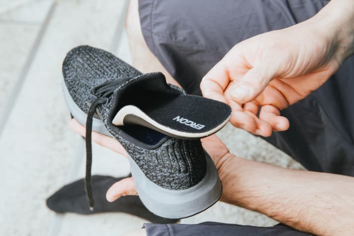 Die Ergon-Innensohlen verbessern den Tragekomfort im Schuh.