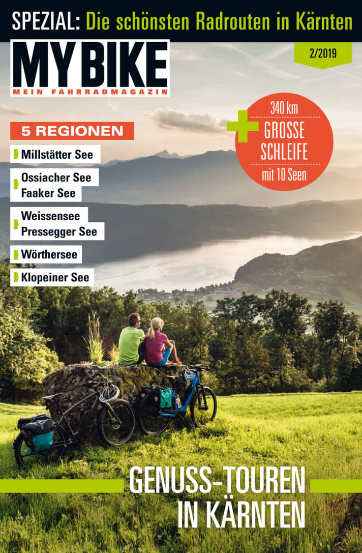   Das Kärnten-Special war ein Extra-Heft in MYBIKE 2/2019. Das komplette Reise-Special mit allen Reise-Infos können Sie unter dem Artikel als PDF herunterladen. Das Special kostet 2,99 Euro. 