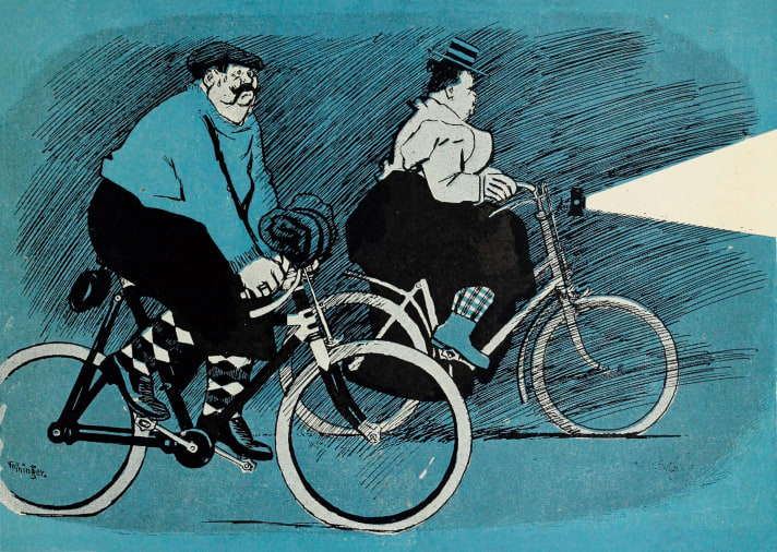   Lyonel Feininger war ein großer Fahrradliebhaber und zeigte das auch in Bildern und Karikaturen