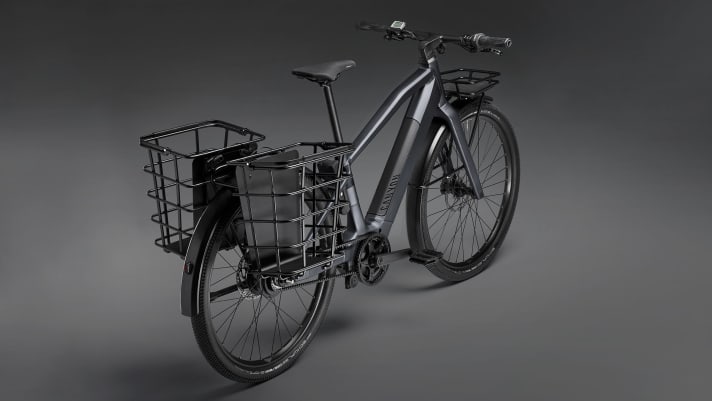  Optional sind auch Designer-Körbe für dieses E-Bike von Canyon erhältlich.