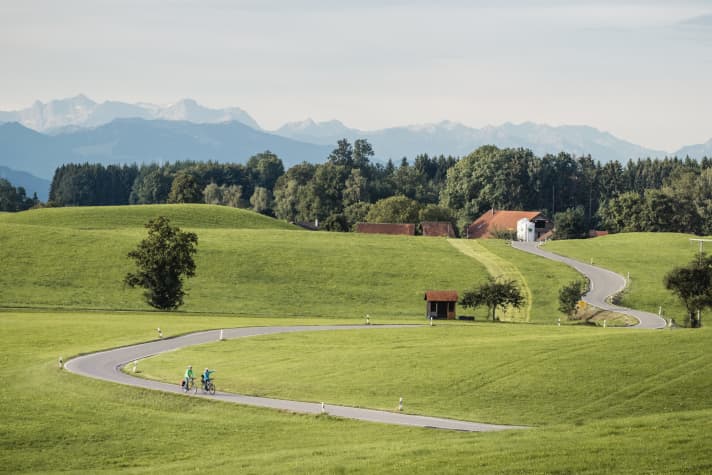 Die 13 Radrouten führen durch die atemberaubende Landschaft des Württembergischen Allgäus