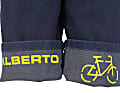Dekorativ, aber auch nur im Umschlag: gelbe Reflex-Elemente im umgeschlagenen Hosenbein der Alberto Regular Slim Fit. 