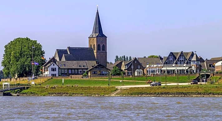 Grieth am Rhein gehörte zum Städtebund der Hanse und war einst ein Hafen und Handelsplatz.