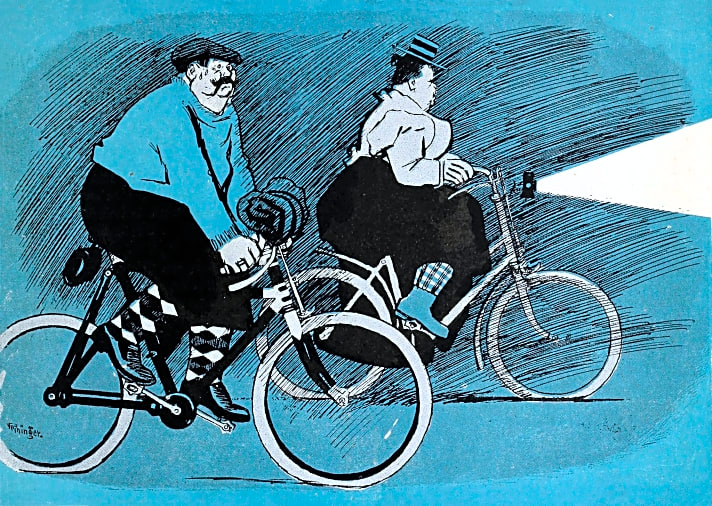   Lyonel Feininger war ein großer Fahrradliebhaber und zeigte das auch in Bildern und Karikaturen